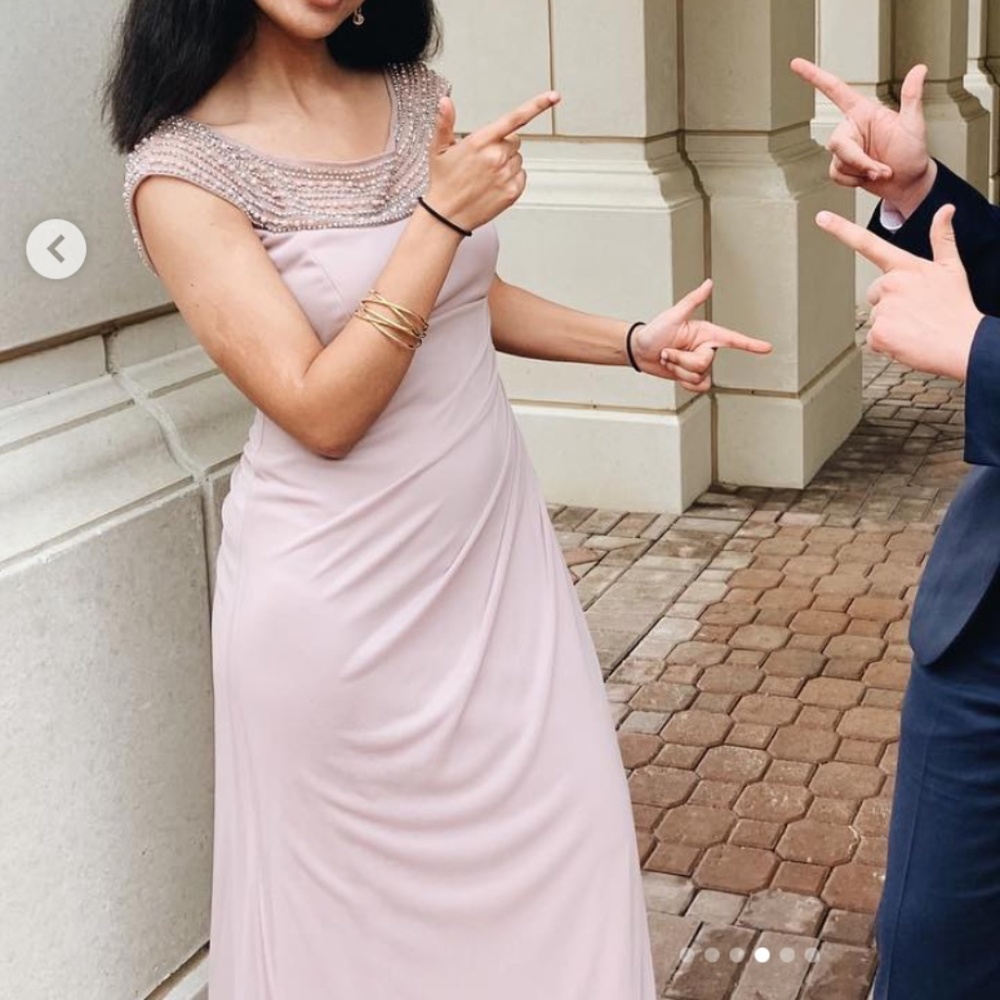 Xscape Embellished Mauve Maxi Dress